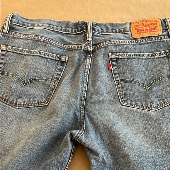 Levi's Blue Straight Jeans worn distressed - Picture 8 of 9